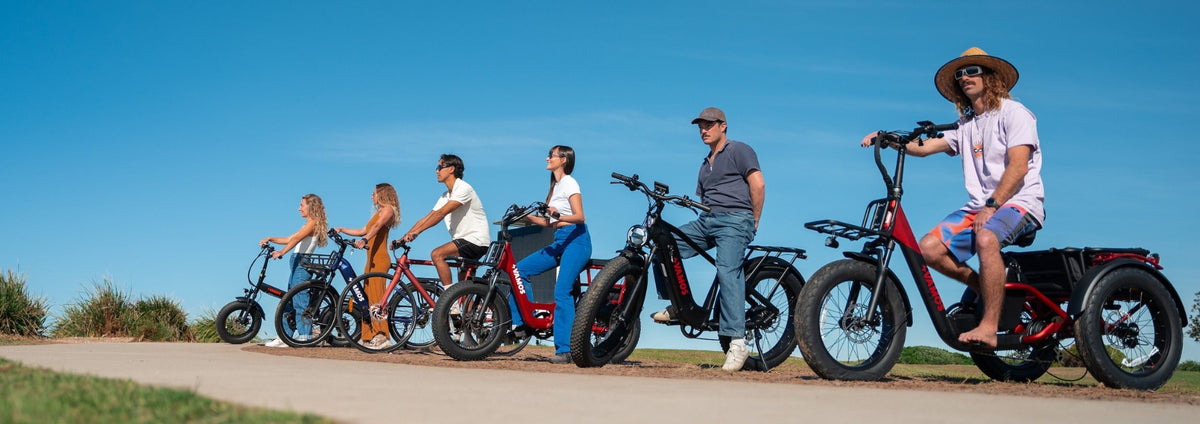 People Riding on Every Model of Vamos Electric Bicycle