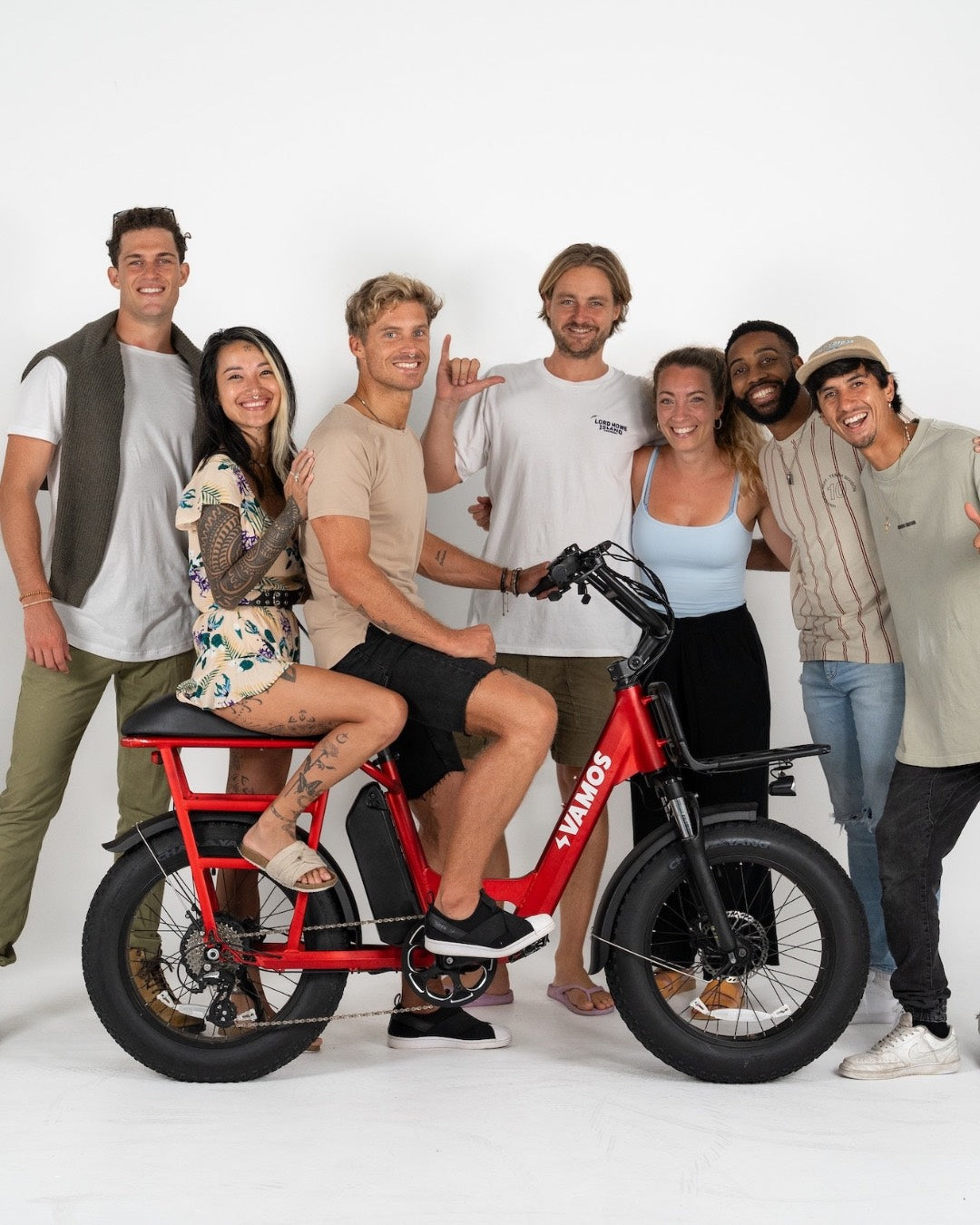 Red Vamos Amigo Compact Cargo E-Bike featured with the team from Vamos Electric Bikes.