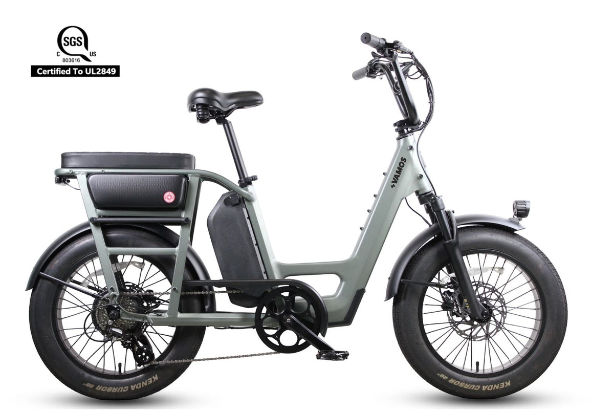 Vamos Amigo 2026 All-Purpose Compact Cargo E-Bike in grey.