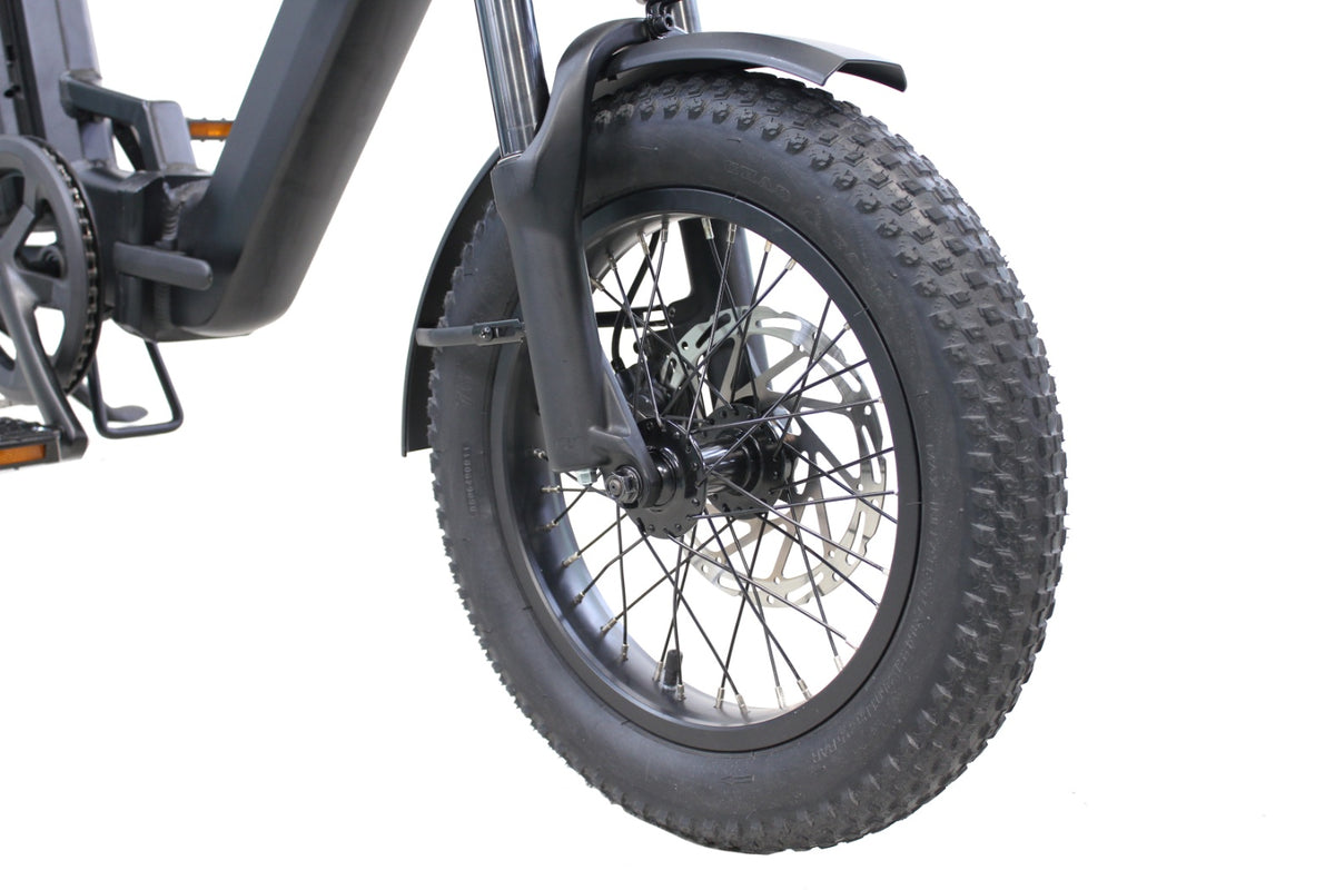 Close-up of a bicycle wheel 