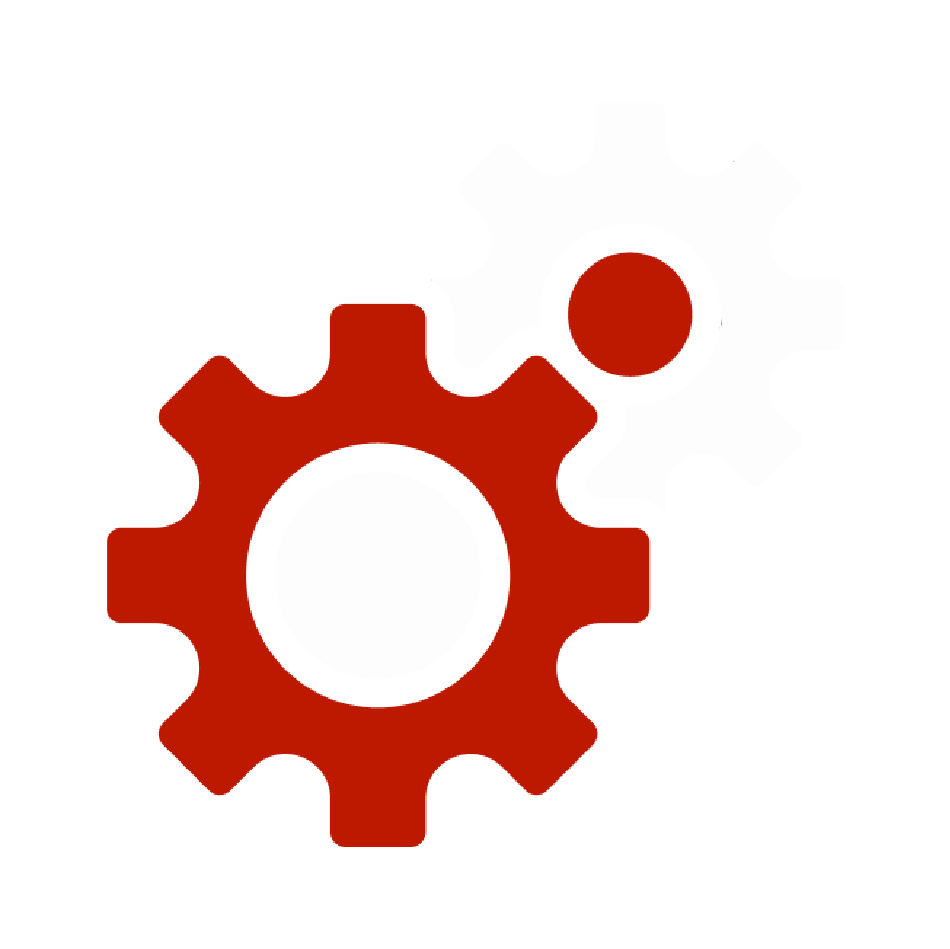 A generic digital icon of two interlocking gears or cogs