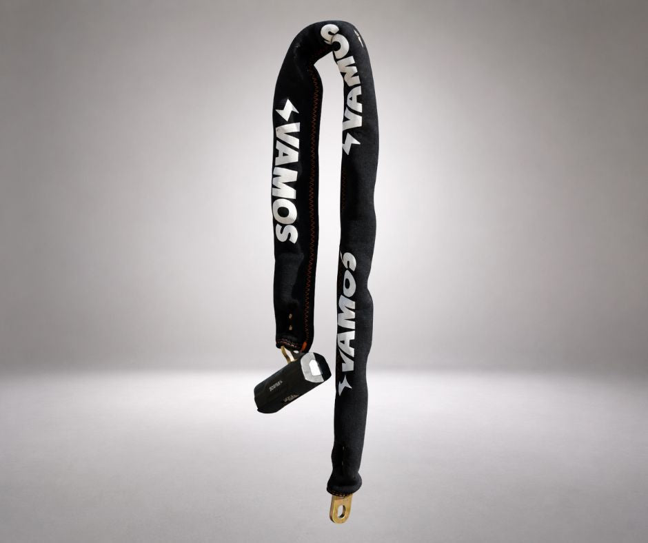 A Vamos Combination Chain Lock designed for electric bikes and bicycles.