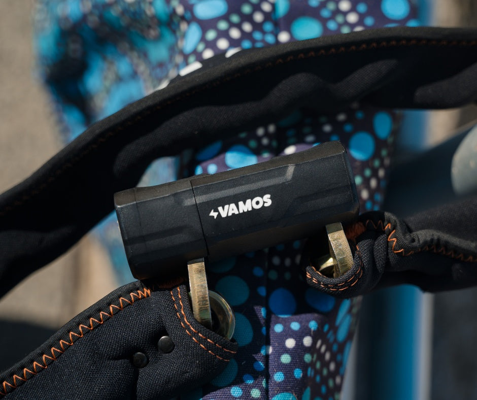 A Vamos Combination Chain Lock, which is a heavy-duty anti-theft locking system designed for electric bikes